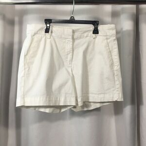 Nautica White Women’s Chino Preppy Old Money Aesthetic Cotton Shorts, Size 8